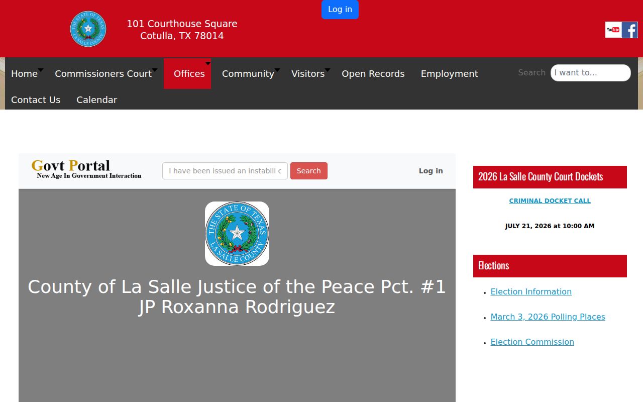 Cotulla criminal court record payment channel in La Salle County