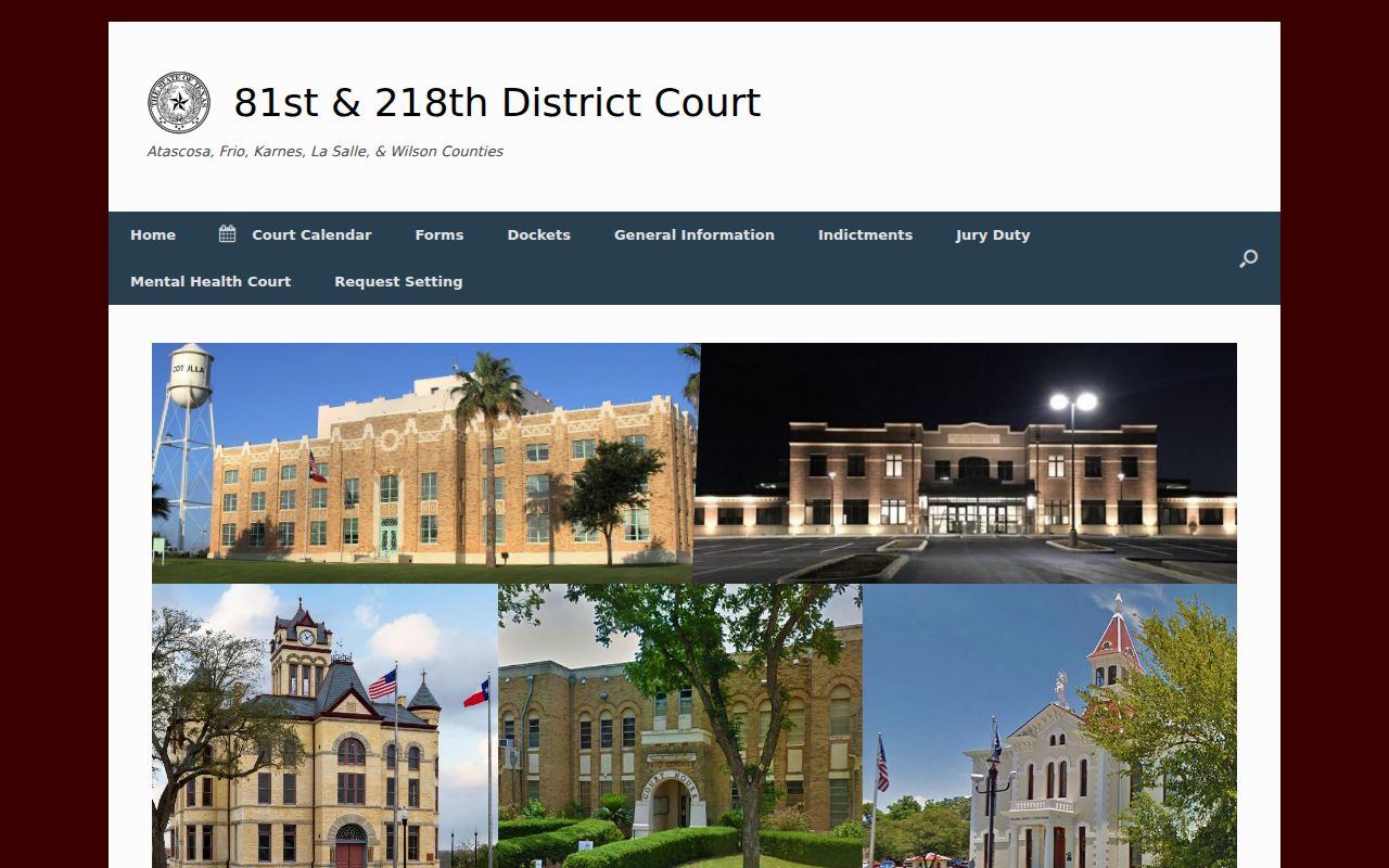 La Salle County criminal court cases on the 81st and 218th District Courts site