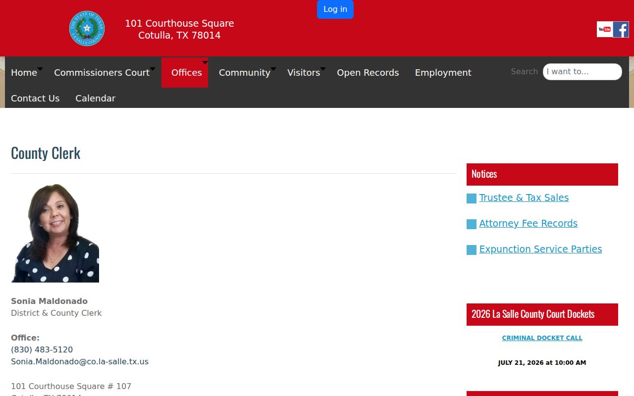 La Salle County criminal court records clerk page